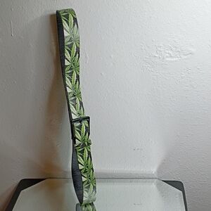 Leaf Pattern Belt with Black Buckle 44"